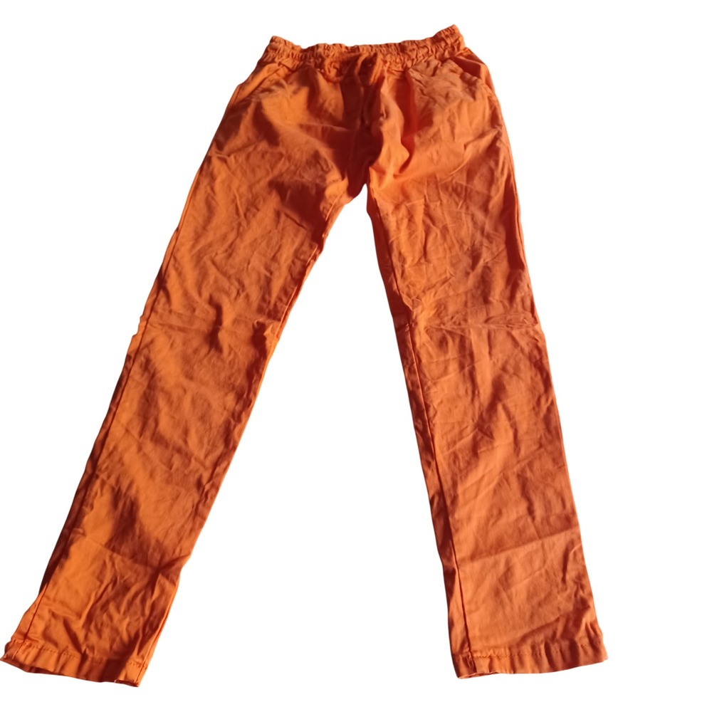 Milio Milano Women Orange Lyocell Drawstring Jogger Pants ART-21760 Small NWT